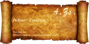 Auber Zsuzsa névjegykártya